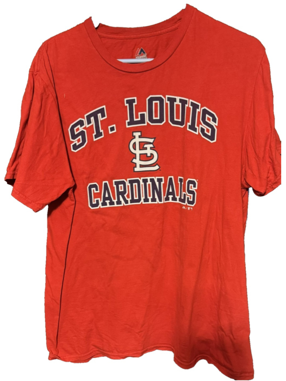 St. Louis Cardinals Majestic T-Shirt Size L Red